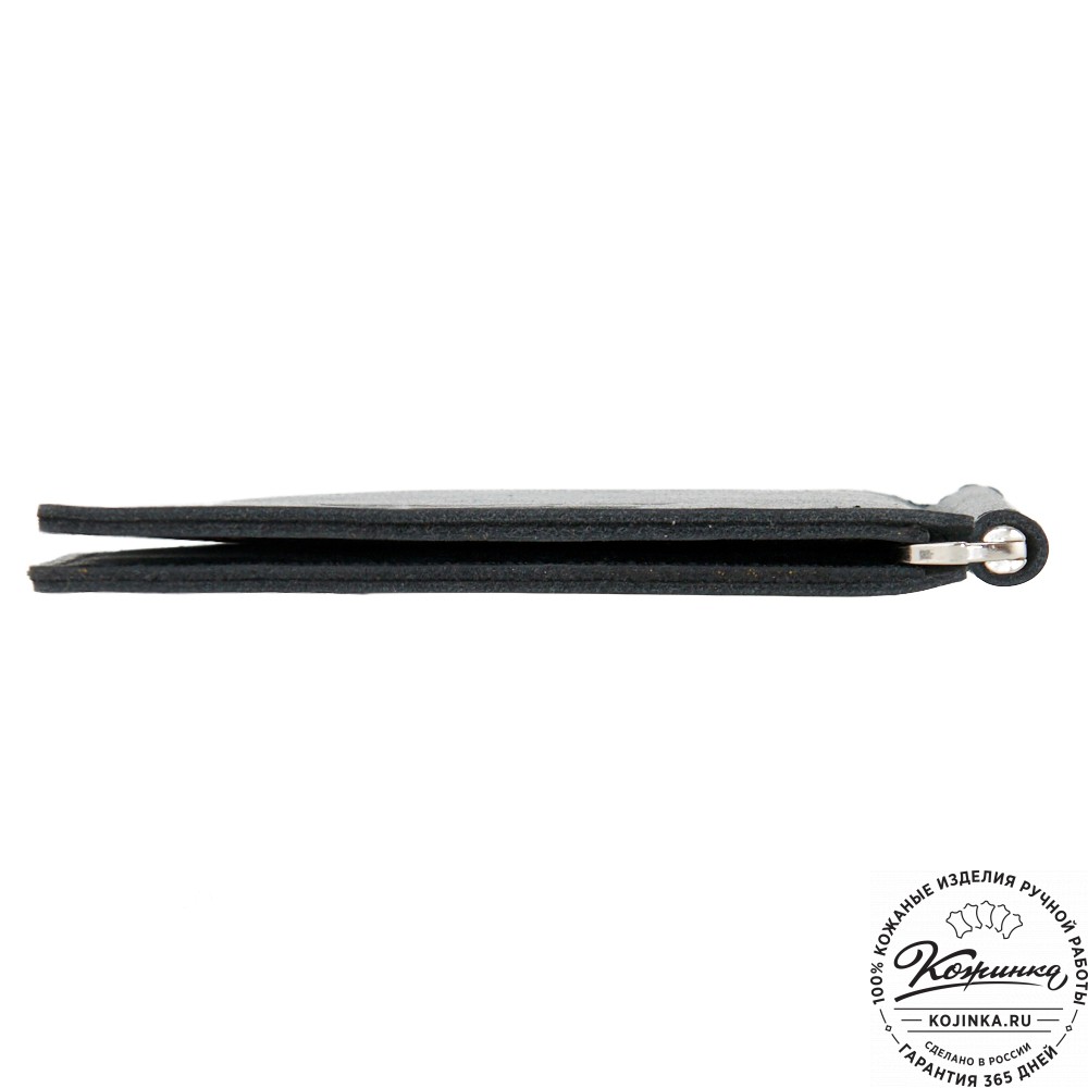 Кожаный зажим для денег "Бремен" (чёрный)